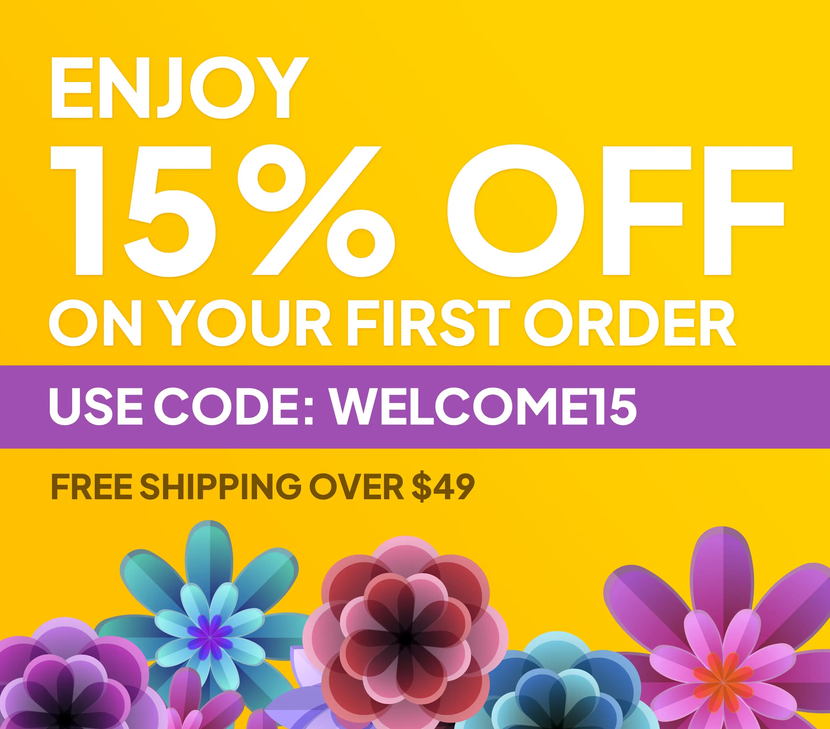 15% off 1st order